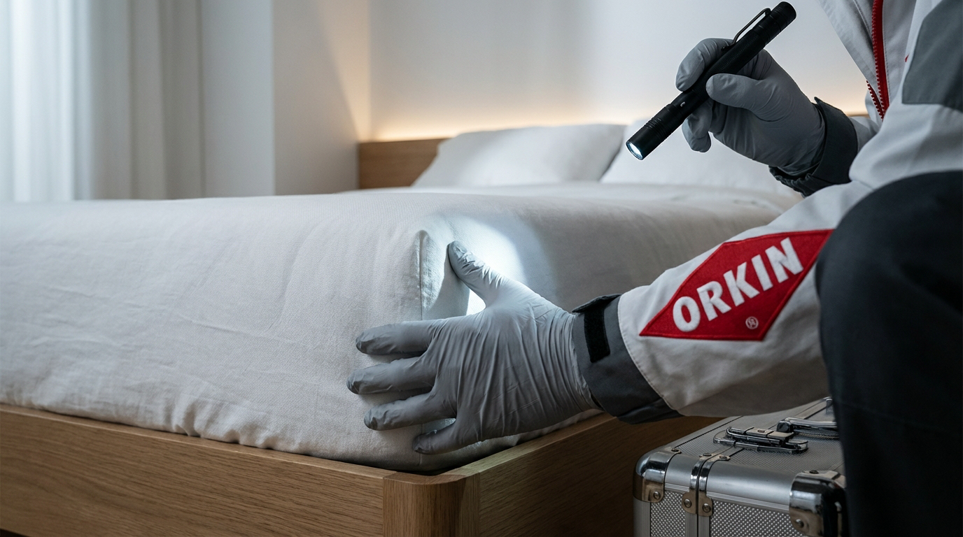 Як позбутися клопів: професійна інспекція матраца фахівцем Orkin Україна для виявлення шкідників.